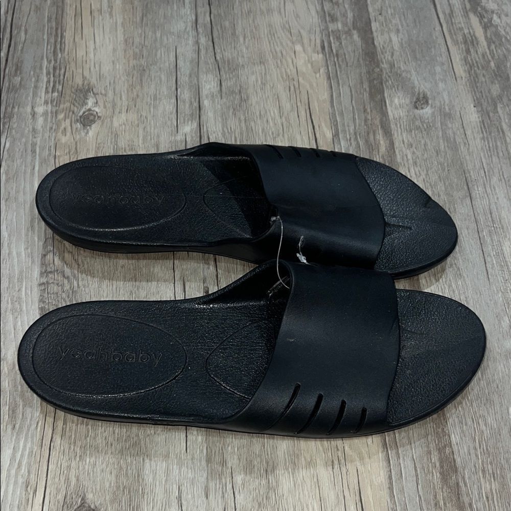 Men's Black Slide Sandals